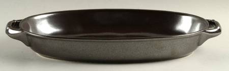 Pewter Stoneware 11" Oval Baker