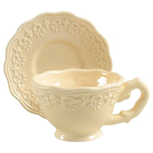 Lace Butter Footed Cup & Saucer Set