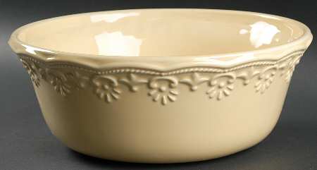 Lace Butter 10" Round Serving Bowl