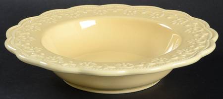 Lace Butter Large Rim Soup Bowl