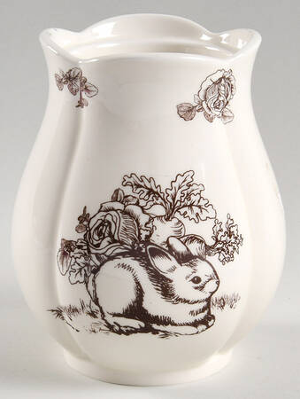 Bunny Toile Brown Small Canister No Lid