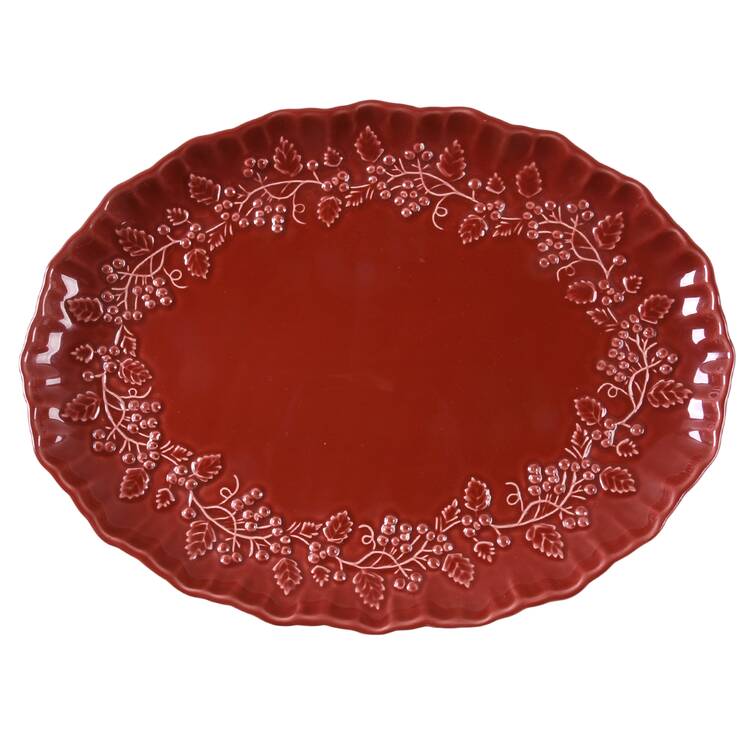 Winterberry 16" Oval Serving Platter