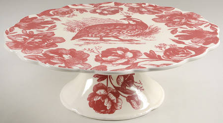 Woodland Toile 13" Diameter Pedestal Cake Stand