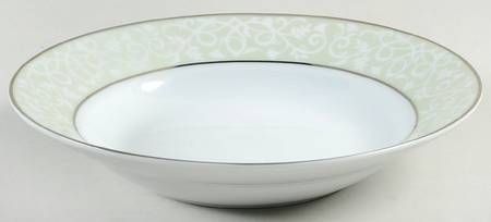 Chambour Green Rim Soup Bowl