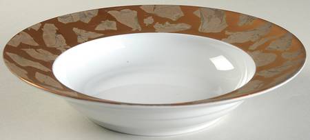 Gypsie Gold Rim Soup Bowl by Jaune de Chrome