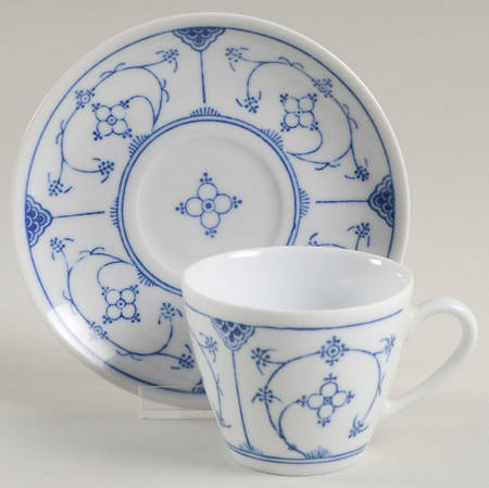 Blau Saks Flat Demitasse Cup & Saucer Set