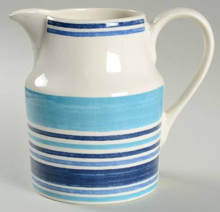 Farmhouse Blue Stripe 32 Oz Pitcher