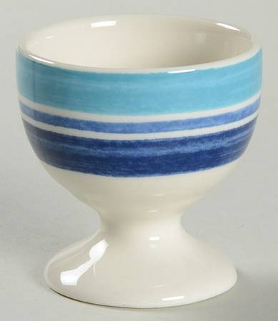 Farmhouse Blue Stripe Single Egg Cup