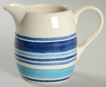 Farmhouse Blue Stripe Creamer
