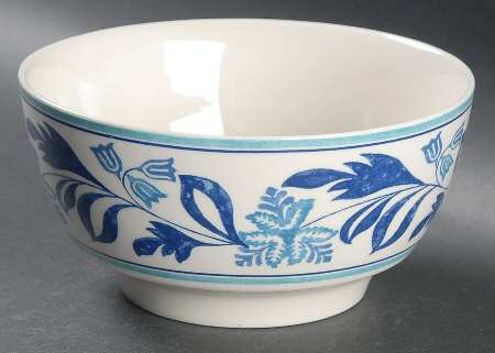 Farmhouse Blue Fern Soup/Cereal Bowl