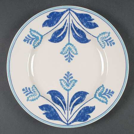 Farmhouse Blue Fern Salad Plate