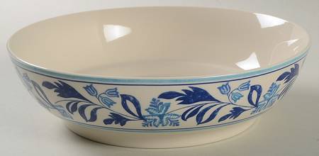 Farmhouse Blue Fern 8" Individual Pasta Bowl