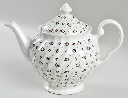 Mille Fleurs Brown Teapot & Lid