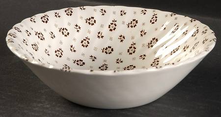 Mille Fleurs Brown Coupe Cereal Bowl