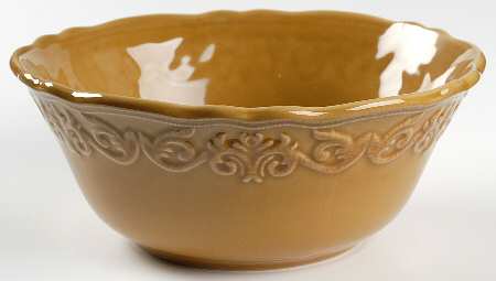 Corvella Gold 10" Round Serving Bowl