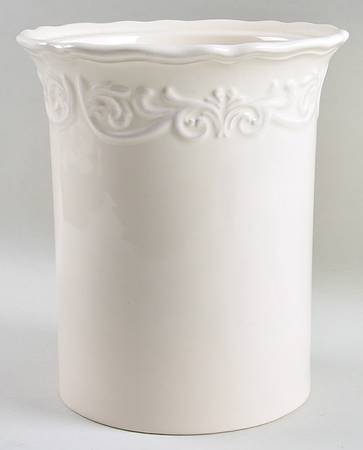 Corvella Ivory Large Canister, No Lid Or Metal Stand