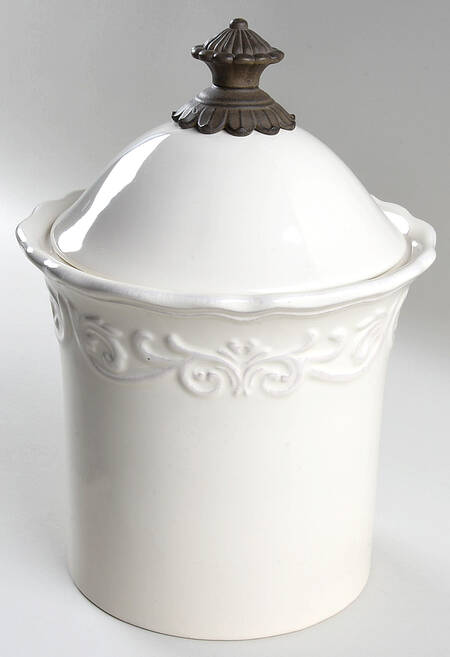 Corvella Ivory Small Canister & Lid