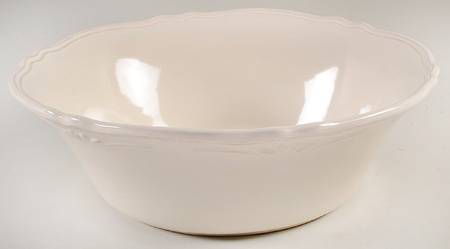 Corvella Ivory 12" Large Salad Serving Bowl