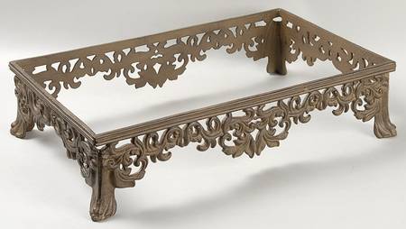 Corvella Ivory Metal Stand for 20" Rectangular Baker