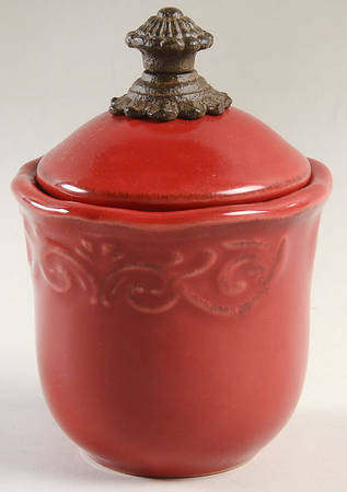 Corvella Red Sugar Bowl & Lid