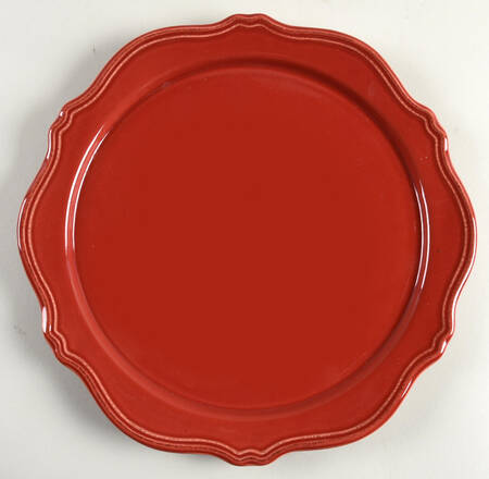 Corvella Red Cake Plate No Glass Dome