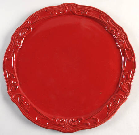 Corvella Red Cake Plate