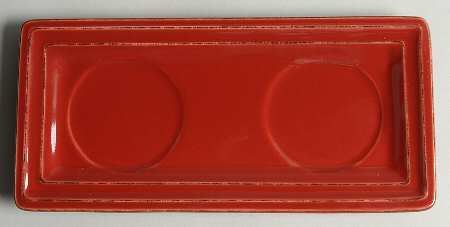 Corvella Red Tray for Creamer & Sugar with Lid