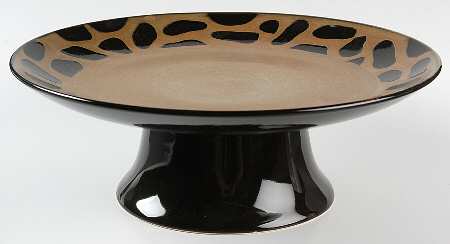Cheetah 11" Diameter Pedestal Cake Stand