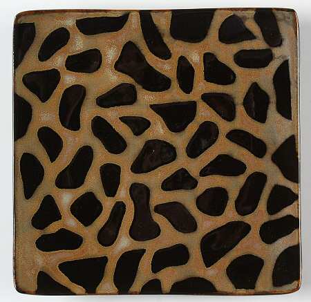 Cheetah Square Salad Plate