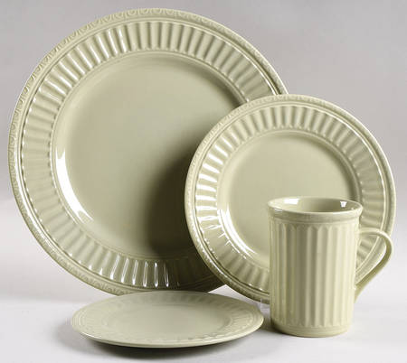 Italiana Light Green 4 Piece Place Setting