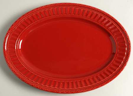 Italiana Red 14" Oval Serving Platter