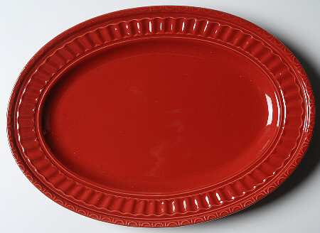 Italiana Red 12" Oval Serving Platter