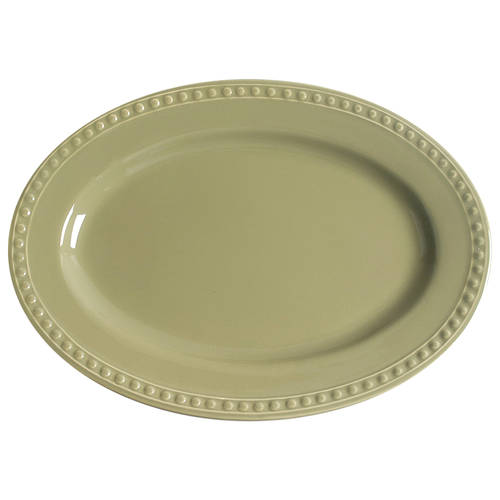 Pearl Dark Green 12" Oval Serving Platter
