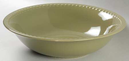 Pearl Dark Green 9" Round Vegetable Bowl