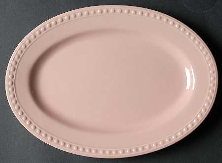 Pearl Pink 12" Oval Serving Platter