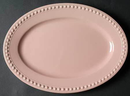 Pearl Pink 14" Oval Serving Platter