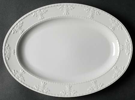 Athena White 12" Oval Serving Platter