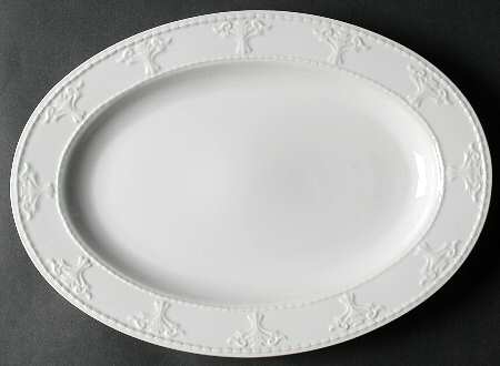 Athena White 14" Oval Serving Platter