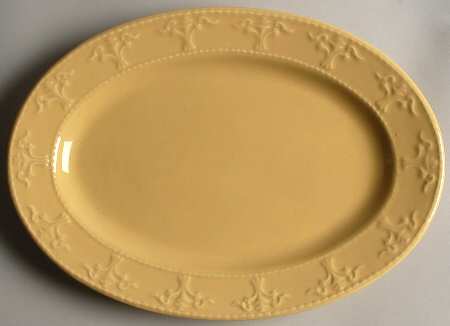 Athena Light Yellow 12" Oval Serving Platter