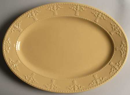 Athena Light Yellow 14" Oval Serving Platter