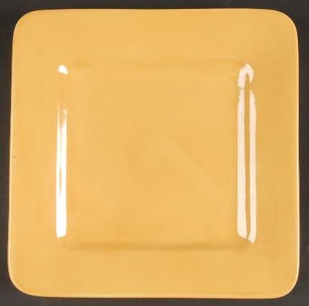 Amber Yellow Square Salad Plate