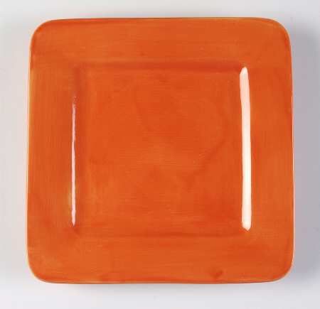 Russet Orange Square Salad Plate
