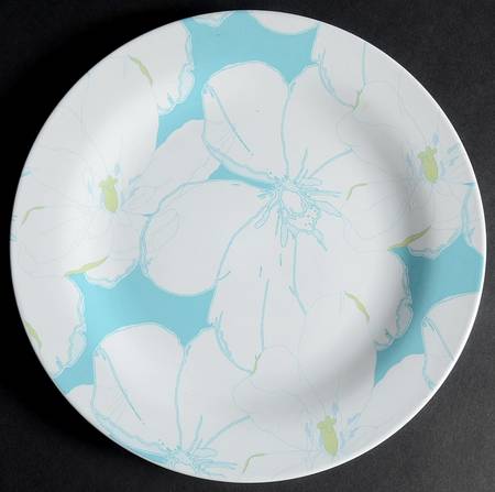 Abstract Floral Salad Plate