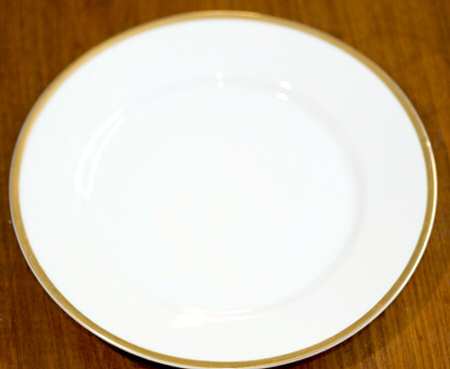 The Rosedale Plain (Gold Band) Dinner Plate