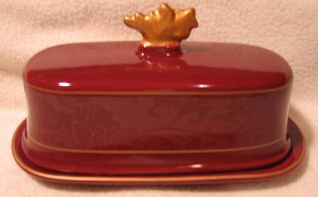 Burgundy and Gold 1/4 Lb Covered Butter