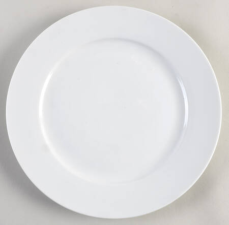 White Dinnerware Collection (Round, Rim) Dinner Plate
