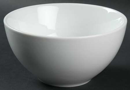 White Dinnerware Collection (Round, Rim) Soup/Cereal Bowl