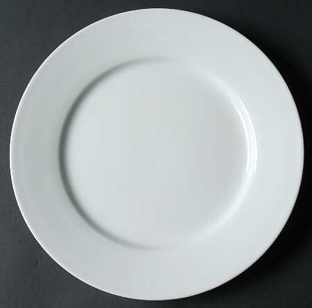 White Dinnerware Collection (Round, Rim) Salad Plate
