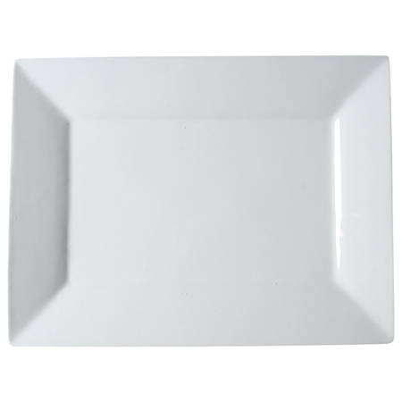 White Dinnerware Collection (Accessories) 14" Rectangular Serving Platter