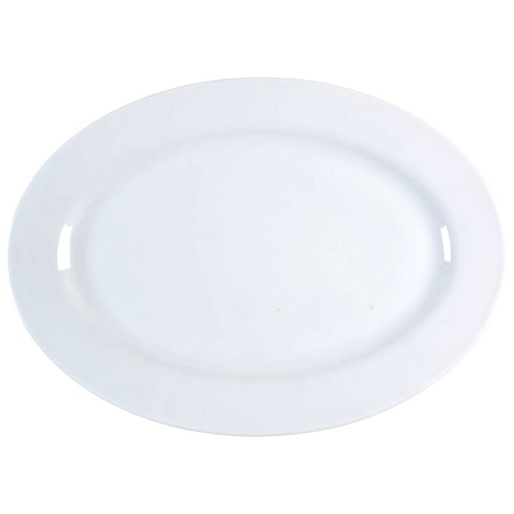 White Dinnerware Collection (Accessories) 17" Oval Serving Platter